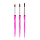 Pink acrylic nail brush (100% kolinsky)