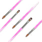 Pink acrylic nail brush (100% kolinsky)