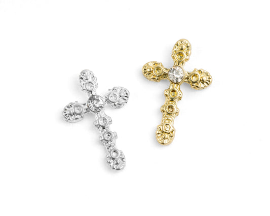 BULK Shiny Cross Nail Charm